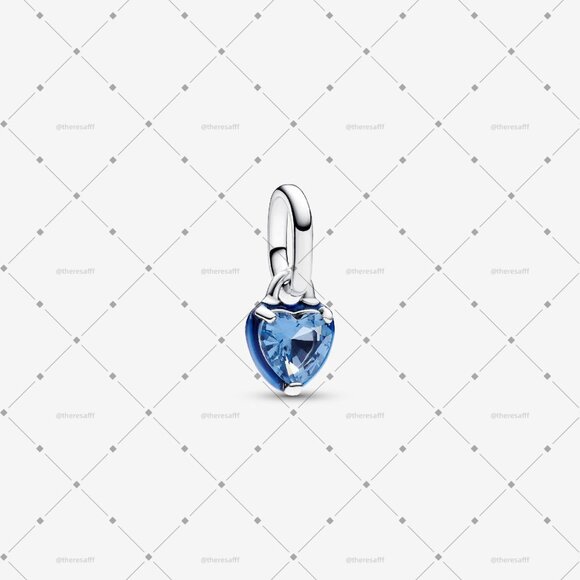 Pandora Pandora ME Blue Chakra Heart Mini Dangle Charm - Picture 1 of 5